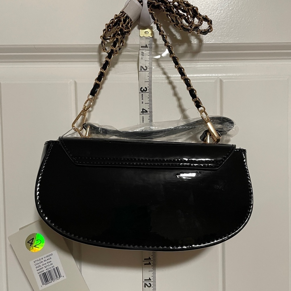 Valentino Black Patent Leather Shoulder Bag - Picture 5 of 10